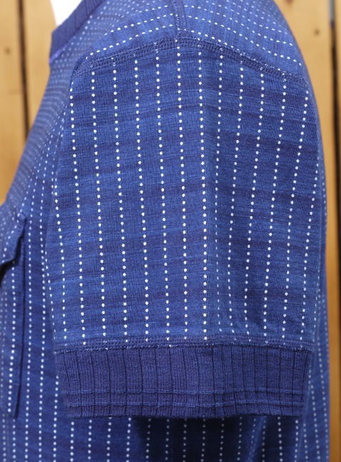 SUGAR CANE インディゴ ウォバッシュ ヘンリーネックシャツ 美品 Ｍ SUGAR CANE シュガーケーン インディゴウォバッシュヘンリーネックT