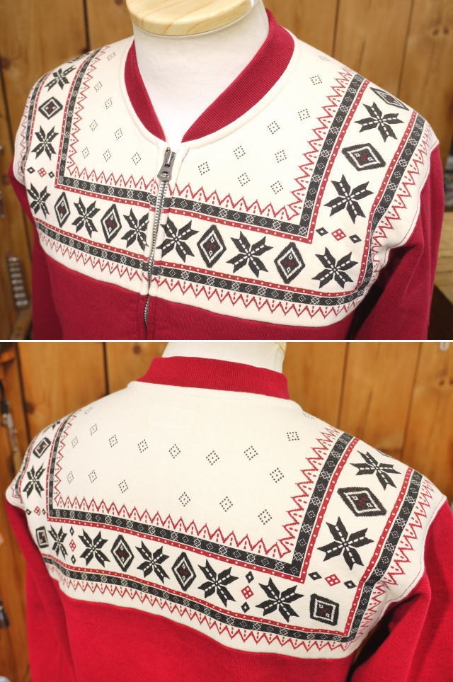 The Flat Head（フラッドヘッド） フラットヘッド 雪柄ジップアップ