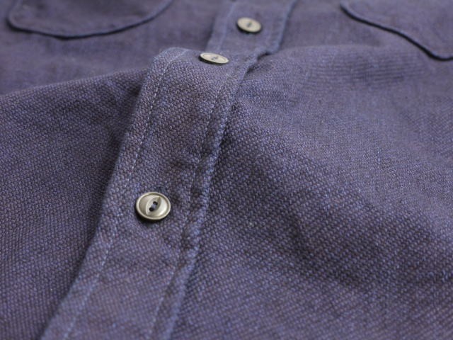 UES（ウエス） 無地ネルシャツ インディゴヘビーネルシャツ No 501655