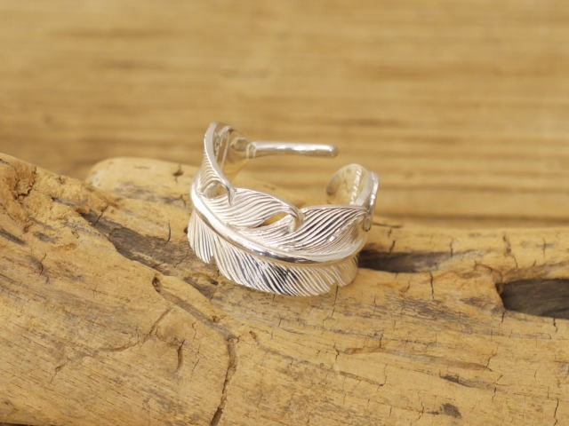 フラットヘッド フェザーリング ラフフェザー シルバー リング Lサイズ FN-JR-002 | THE FLAT HEAD