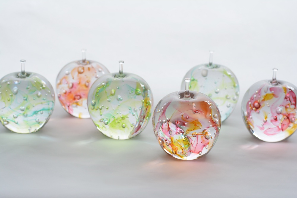 あづみ野ガラス工房 りんごの結晶（大） : 心斎橋花房日本の匠工芸館