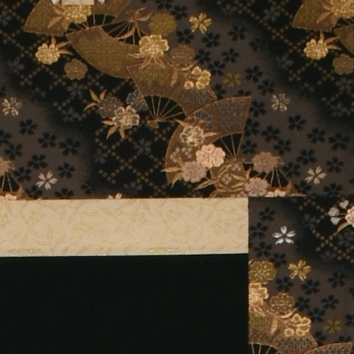 本金押箔額装 黄金富士