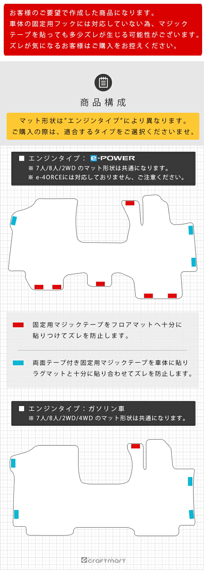 日産 セレナc28 フロント一体ラグマット STシリーズ 車用