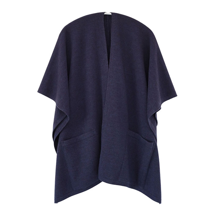 【新品タグ付】希少　HUIT bouquet ウールライクケープ　ポンチョ　黒 洗えるmino UVカット ボタン付き | 公式 SAIFUKU サイフク 五泉