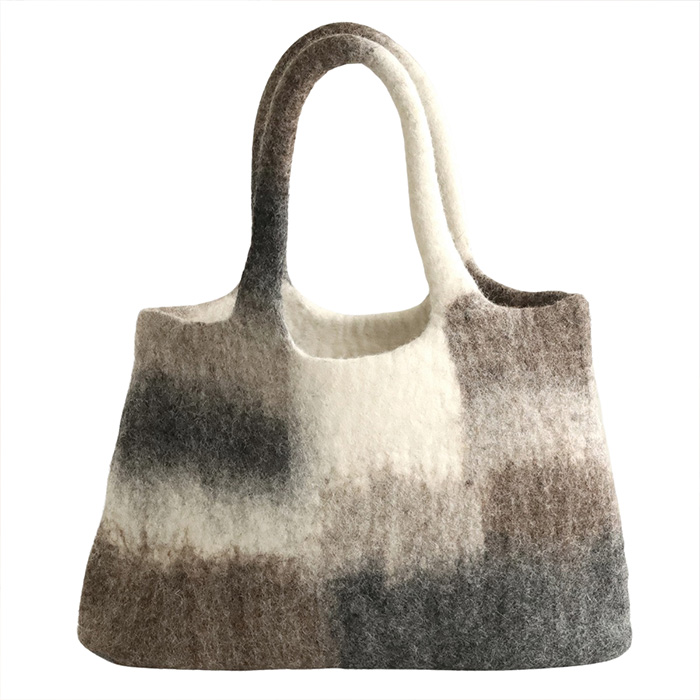 ENA KUAM (エナクアム) フェルト トート バッグ ミネラルミックス