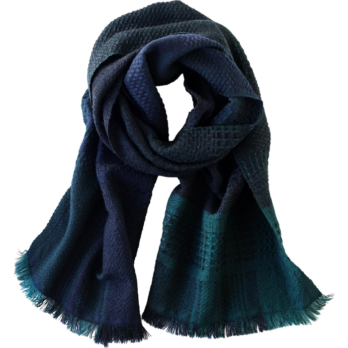 kobooriza 工房織座 KAWARI ウールマフラーzero かわり織りマフラー