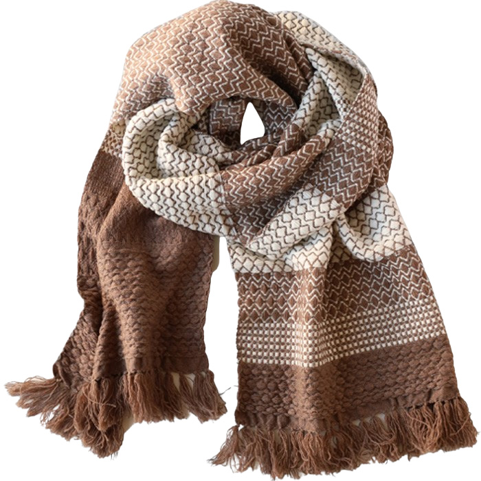 kobooriza 工房織座 ウール マフラー KAWARI リバーシブル ロンバス