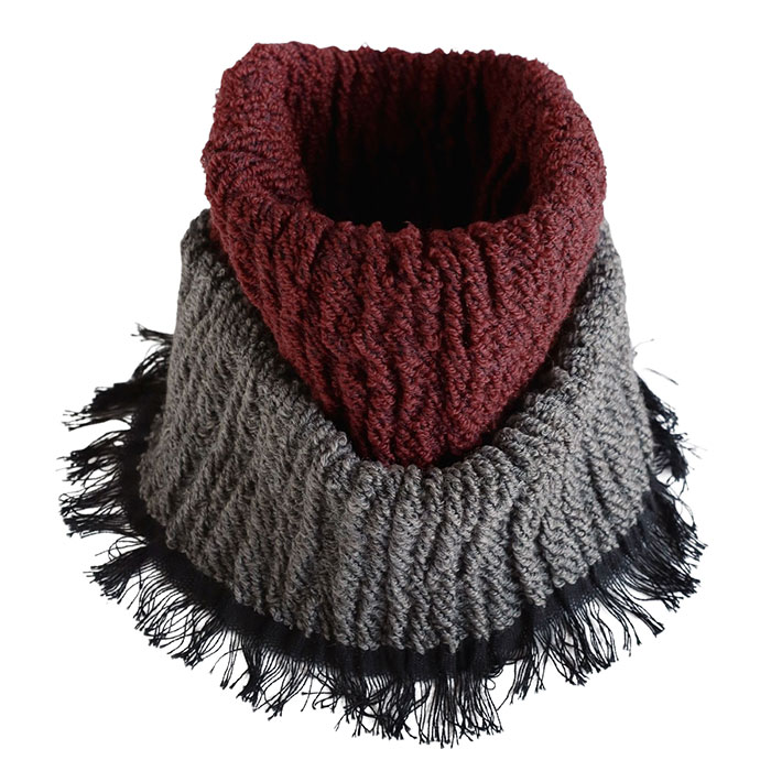 kobooriza−工房織座− コットン×ウール リバーシブル ネック