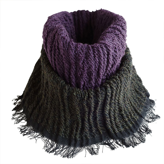 kobooriza−工房織座− コットン×ウール リバーシブル ネック