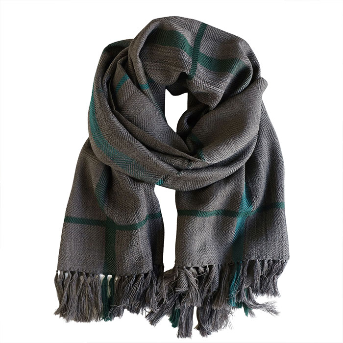 工房織座（kobo oriza） AYA ウール ショール ウィンドウペーン