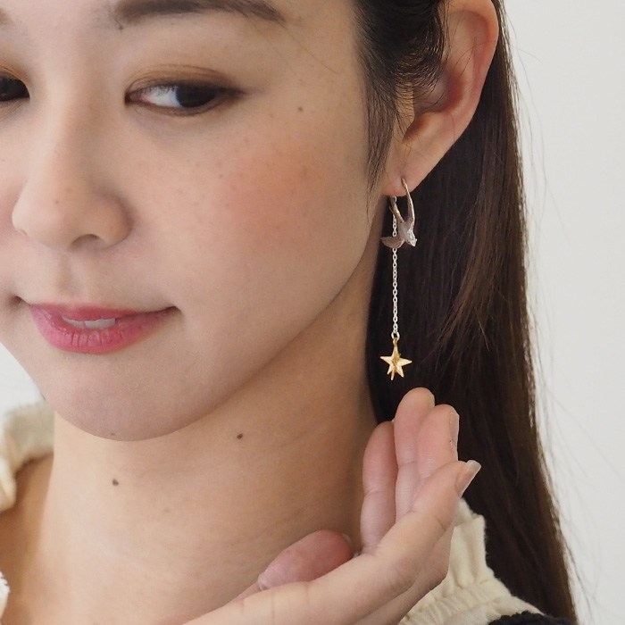 sasakihitomi(ササキヒトミ) つばめと星 ピアス 片耳 シルバー925＆