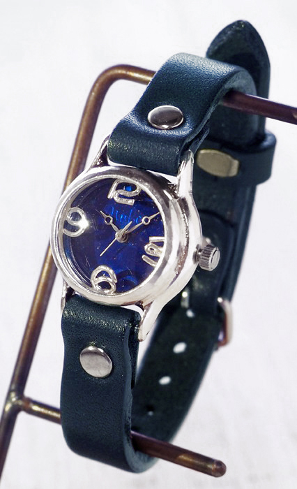 渡辺工房 手作り腕時計 “Lady on Time-S” レディースシルバー ブルー文字盤 [NW-305BSV-BL]