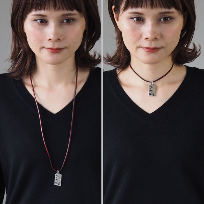 エス 和柄アクセサリー作家 三浦砂織 菊 ネックレス オーバーレイ シルバー ペンダント レディース メンズ 和風 手作り ハンドメイド 革紐 牛革 日本製 国産の説明 - 通販