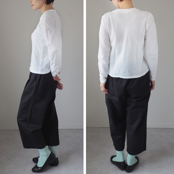ガーゼ服工房 garage (ガラージ) ダブルガーゼ 長袖 ふわふわT