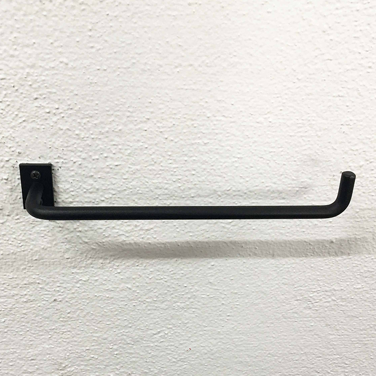 オーダーサイズ可能 アイアンバー φ9mm L字型 20cm マットブラック