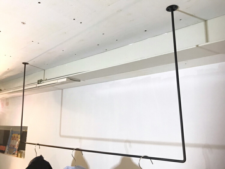 職人が作るランドリーバー /  アイアンバー / 120㌢ 1cm単位でオーダーサイズ注文も可能なアイアンバー(マット