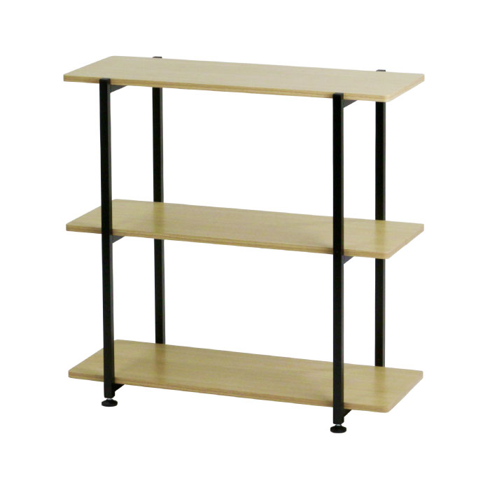 川口工器 【在庫限り特価】木棚 オープンラック 幅80 3段 オープン