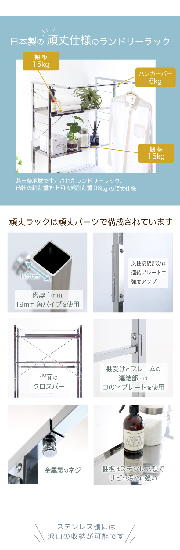頑丈部品で構成されています