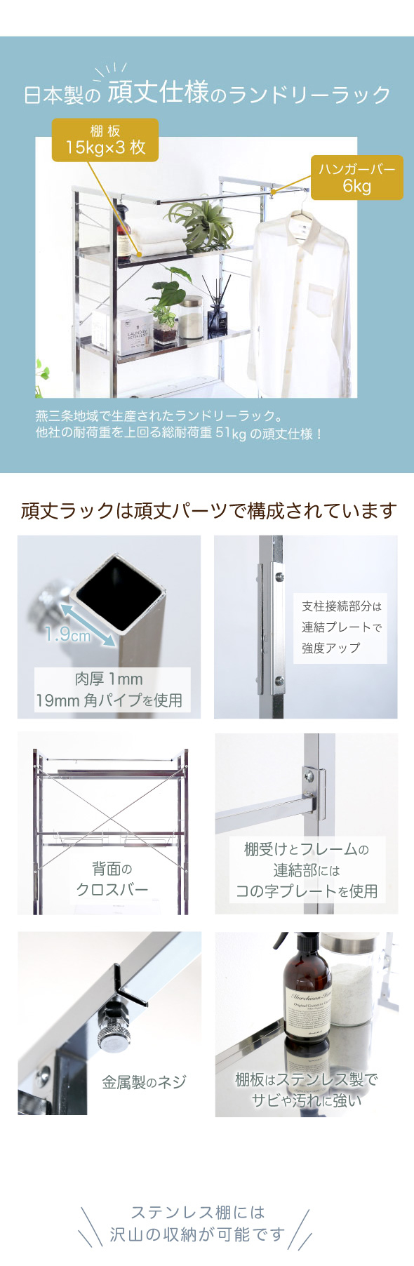 頑丈部品で構成されています