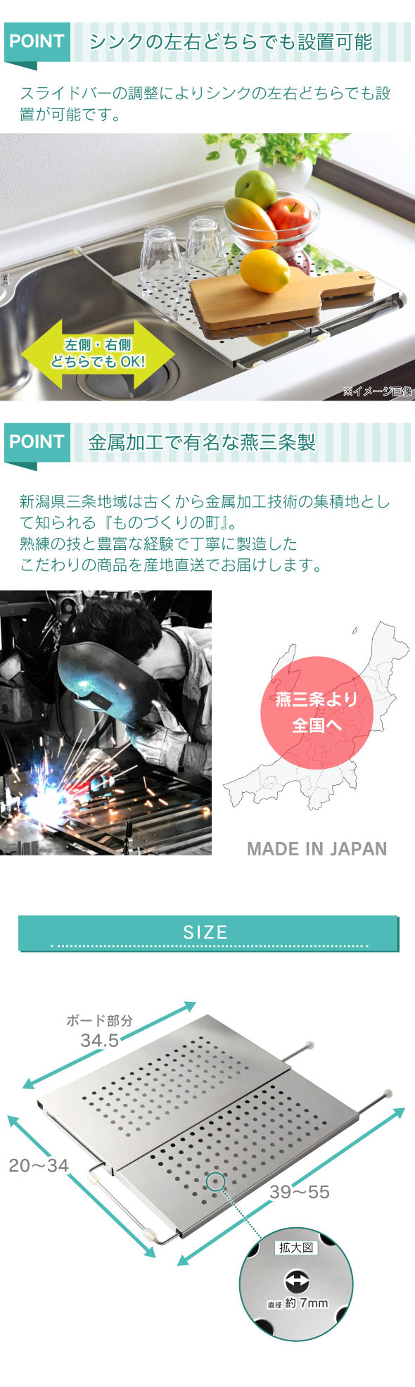 川口工器 シンクラック シンク上 頑丈作業ボード シンク上水切り 川口工器 シンクラック シンク上 頑丈作業ボード シンク上水切り