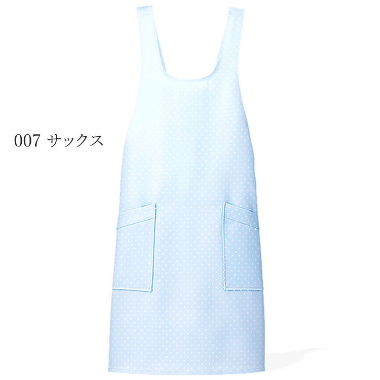 エプロン メディカル ドット柄 医療 看護 ケア 介護 アイトス 撥水 ストレッチ 制電 レディース 861377 （1枚までネコポス） | アイトス | 01