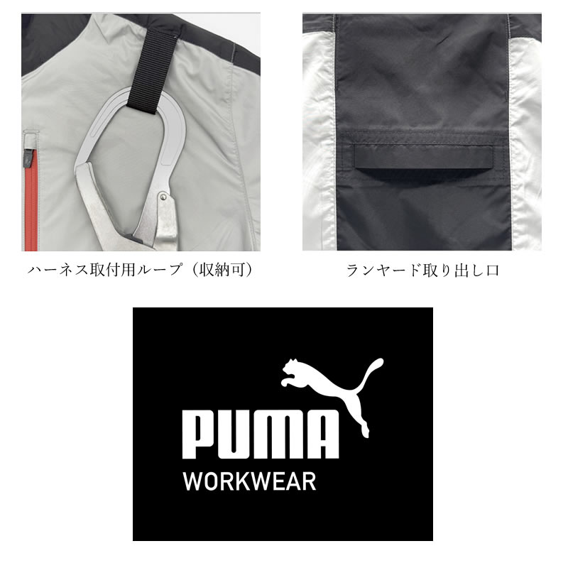 PUMA WORKWEAR プーマ 空調ウェア 半袖 作業服 サイドファン エア