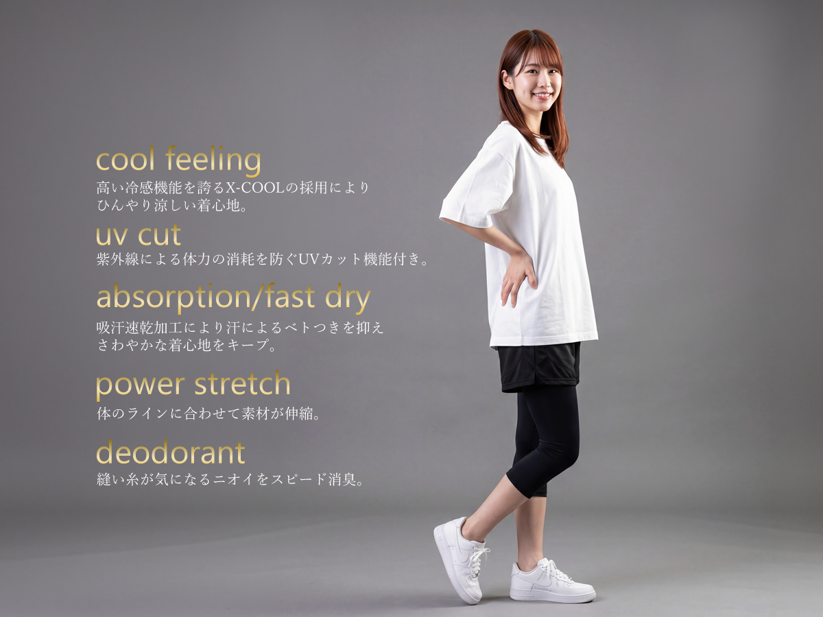 BODY TOUGHNESS コンプレッション 夏用 クールタイツ メンズ 七分丈