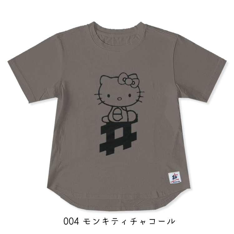 モンクワ Tシャツ 半袖 農作業着 レディース ハローキティ コットン 綿 レディース アグリ 母の日 monkuwa MKK21111 (1枚までネコポス)｜craftworks｜04