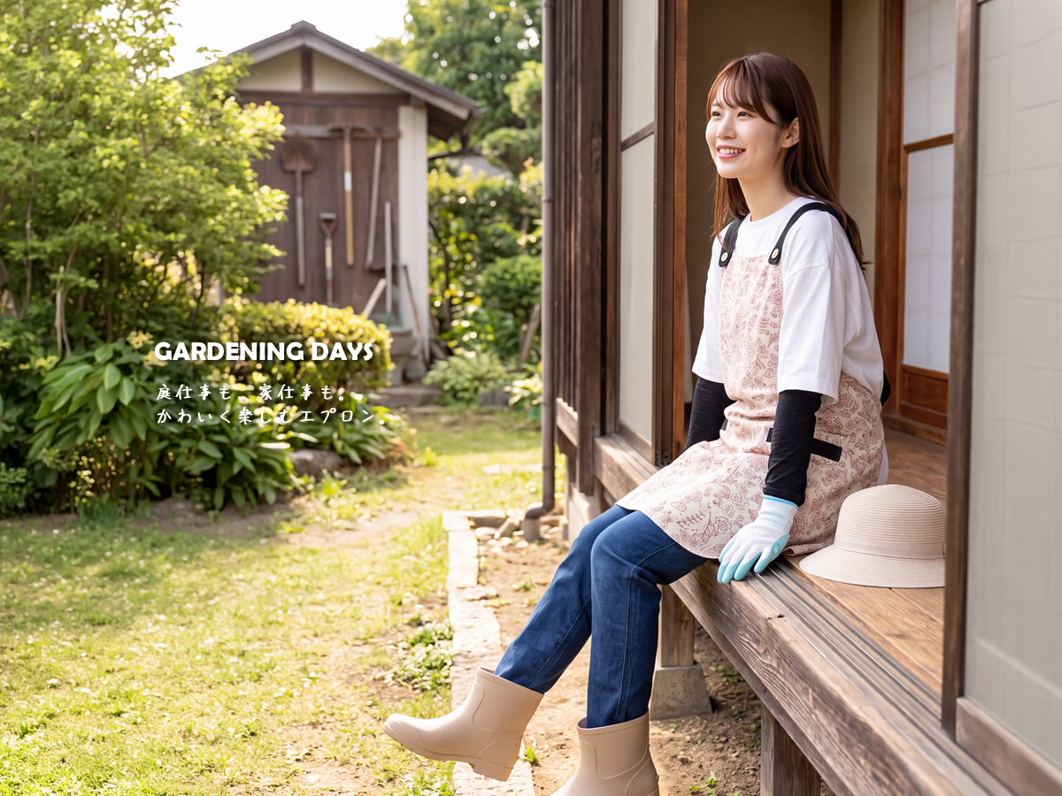 のらスタイル エプロン ラウンドエプロン レディース 農業女子 農作業