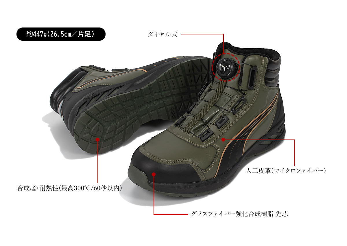 PUMA（プーマ） （取り寄せ）安全靴 ミドルカット ダイヤル RIDER 2.0