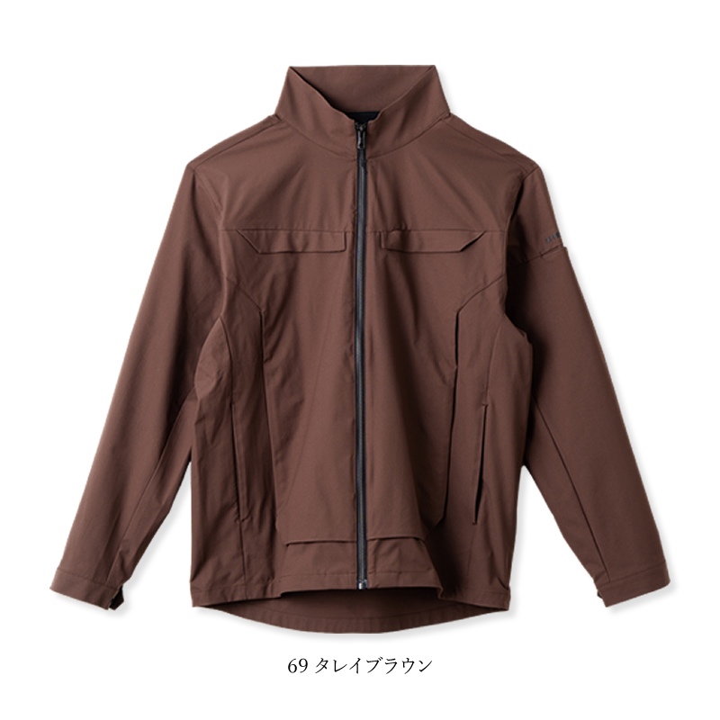 作業服 ブルゾン ジャケット ジップアップ 長袖 ストレッチ 多機能 超