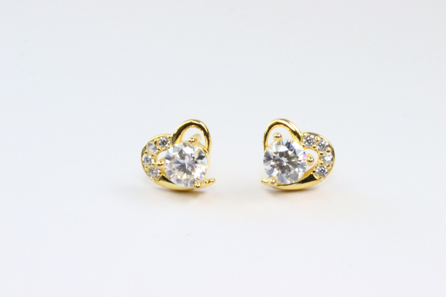 モアサナイト ピアス ハート 0.5ct レディース 金属アレルギー対応