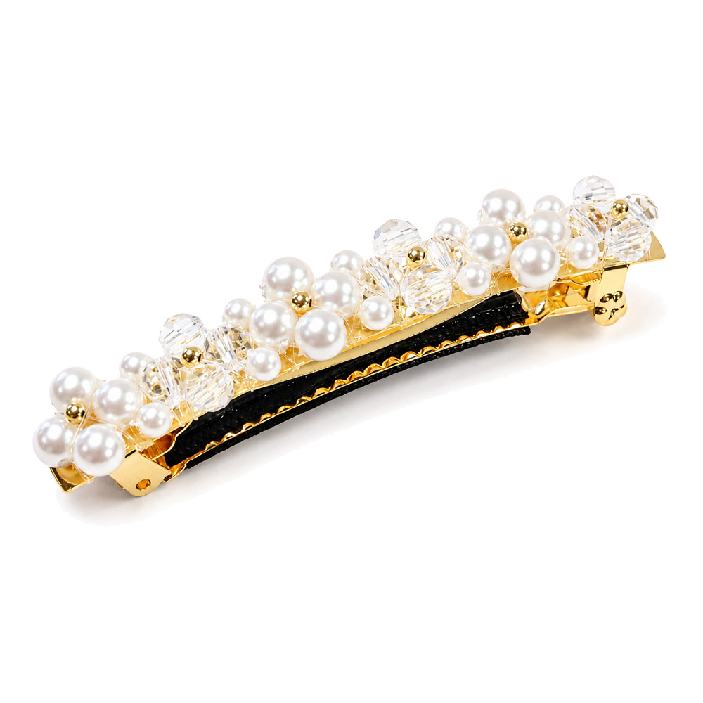acca ヘアクリップ　美品　バレッタ　パール パール バレッタ ビジュー ヘアクリップ ヘアアクセ 4タイプ 日本製
