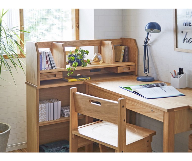 デスク 学習デスク 木製 机 学習机 収納 チェスト 書斎 完成品 北欧