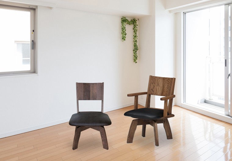 ダイニングチェア 回転 1脚 おしゃれ 大川家具 椅子 木製 いす 食卓