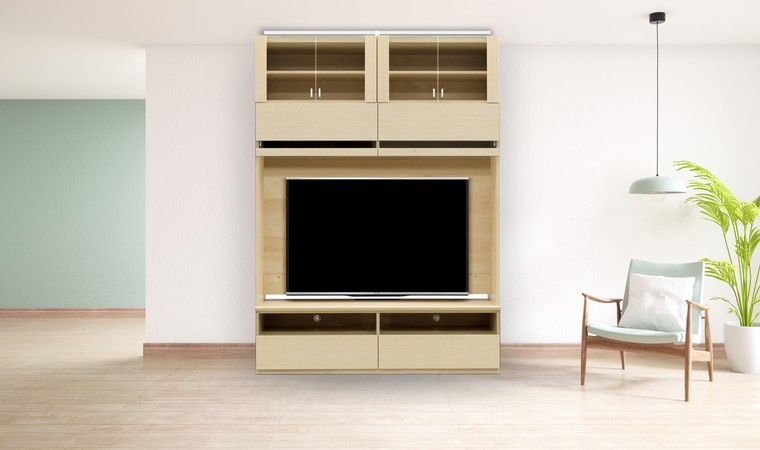 AB 幅160cm 壁面収納 テレビボード 上置き付 TVボード テレビ台 :x 