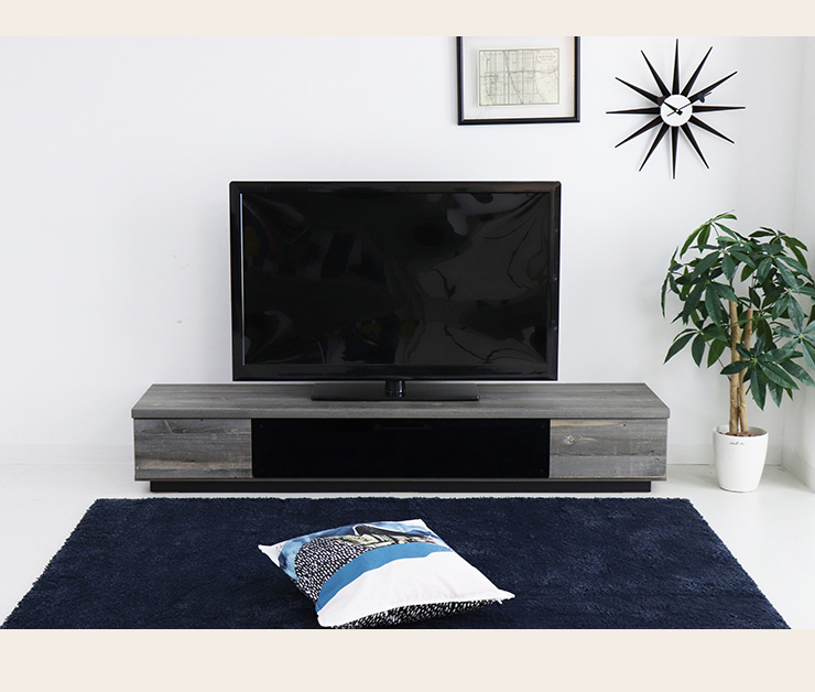 テレビ台 テレビボード 幅180cm 日本製 ブラックガラス 木目 高級感