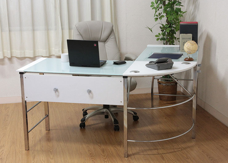 ガラスPCデスク L型 CT-1040 : クラシト - 通販 - Yahoo!ショッピング