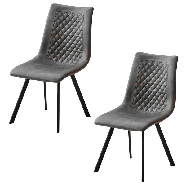 ダイニングチェア 2脚セット ダイニング チェア 椅子 PUレザー キルト