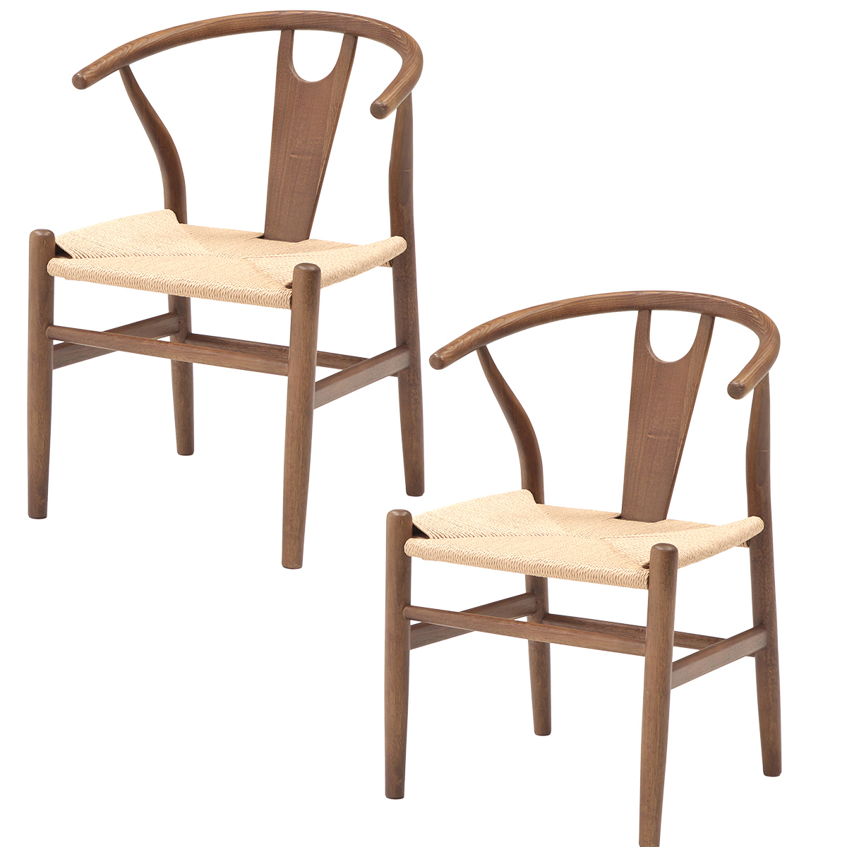 2脚セット》ダイニングチェア チェア ペーパーコード 木製 シンプル 体