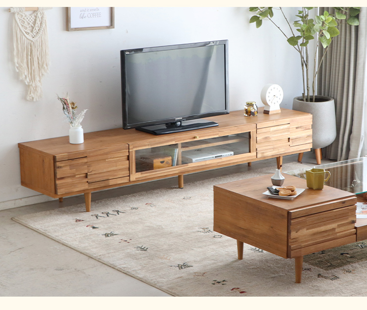 テレビボード テレビ台 TVボード TV台 幅180cm 大型 アカシア無垢材