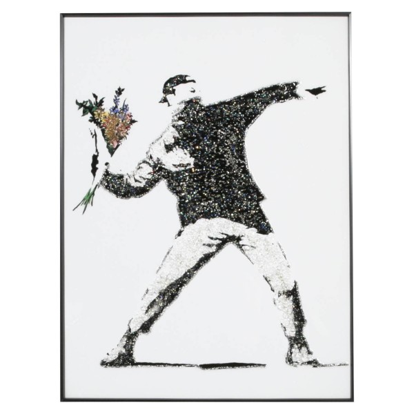 水晶絵 アートポスター 壁掛け 80×60cm アートパネル クリスタル 絵画