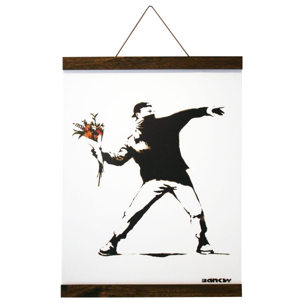 アートポスター バンクシー Banksy 花束を投げる男 おしゃれ 壁掛け 約