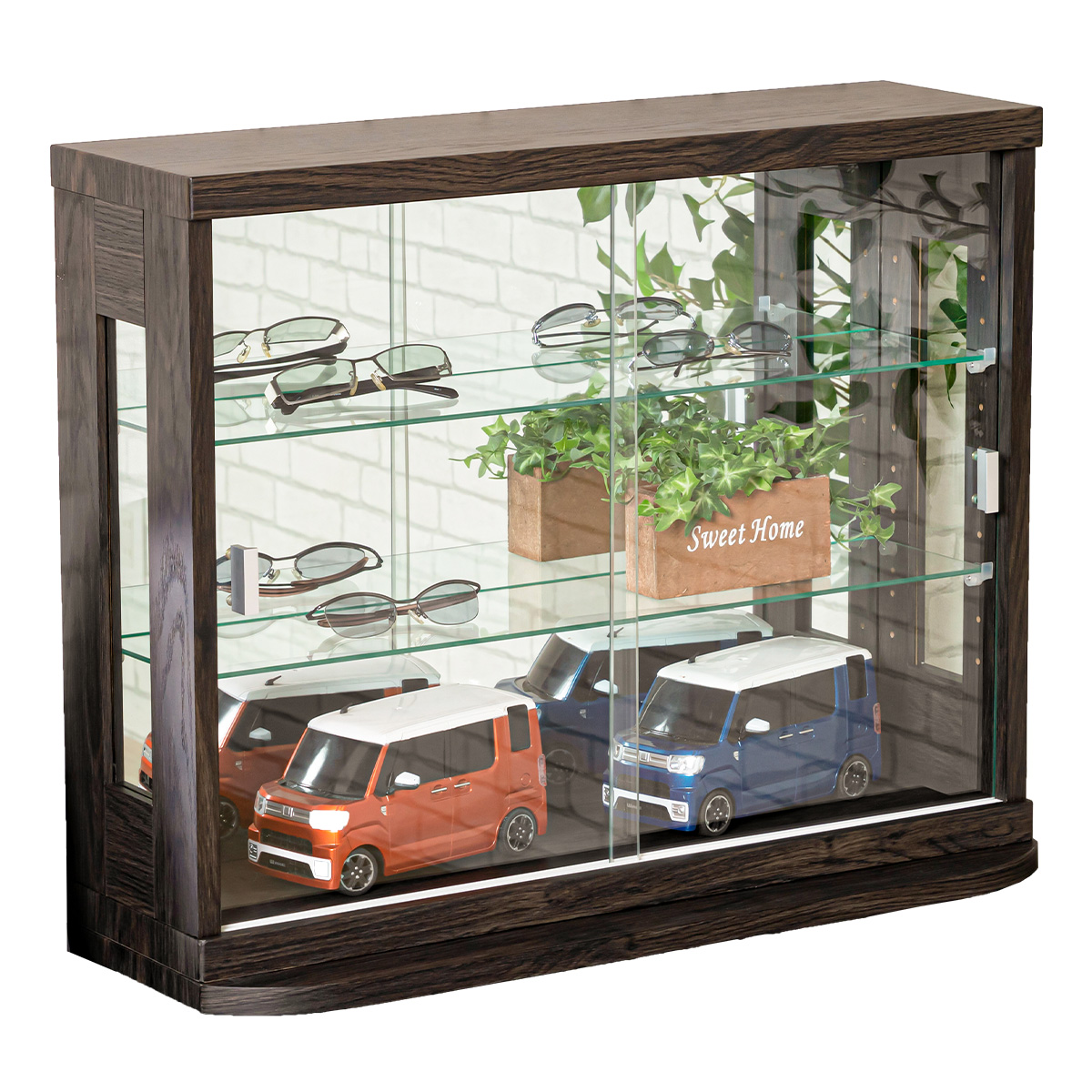 コレクションケース 卓上 幅70cm コレクションボード 高さ75cm