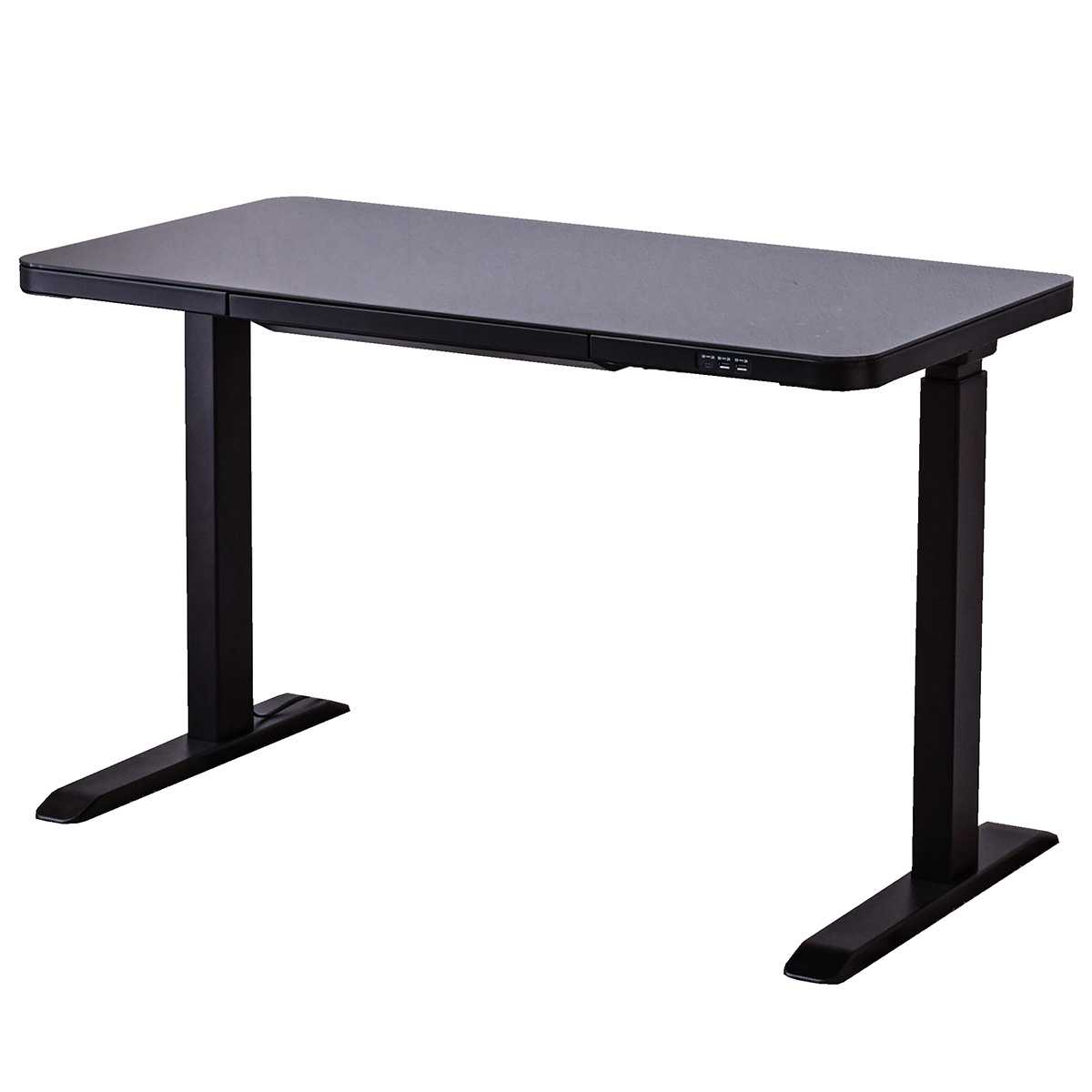 電動昇降デスク 多機能デスク 幅114.5cm 高さ調整 無段階 タッチパネル