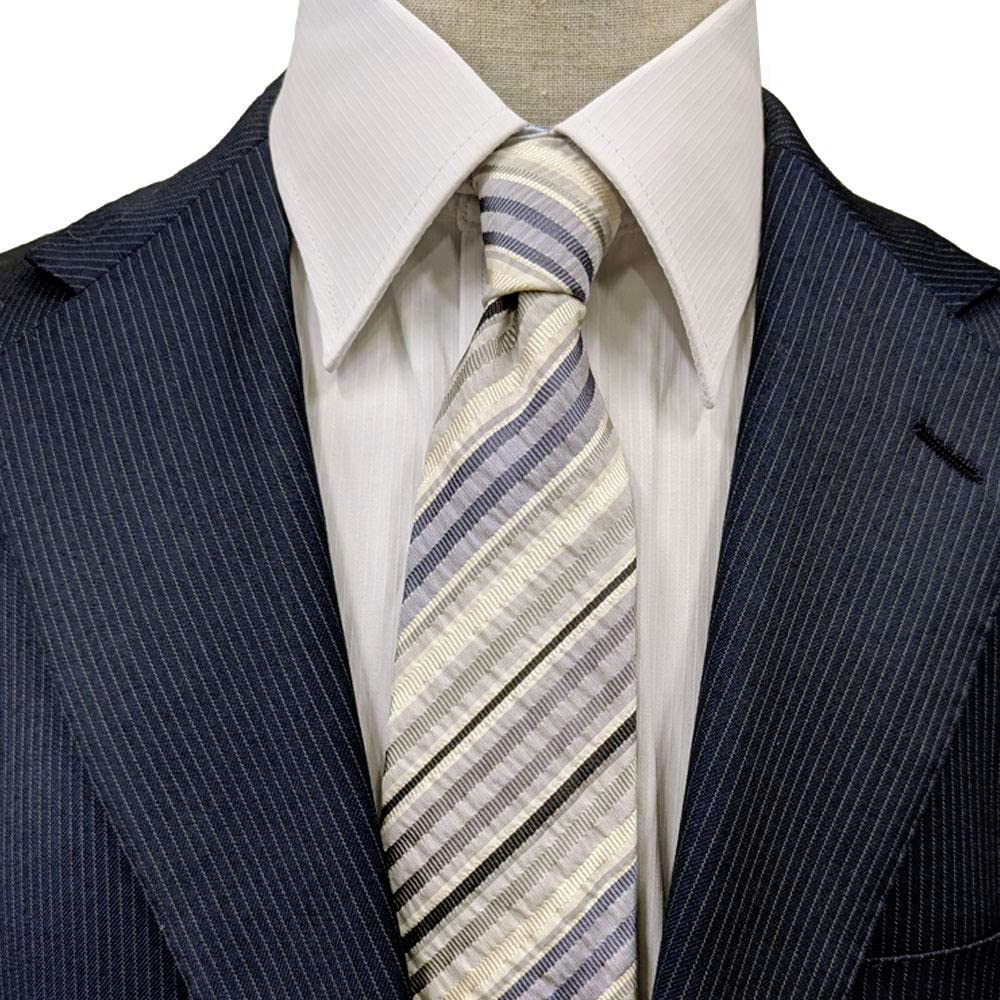 Kyoto Vintage】 しじら織シルク ネクタイ 日本製 メンズ ビジネス