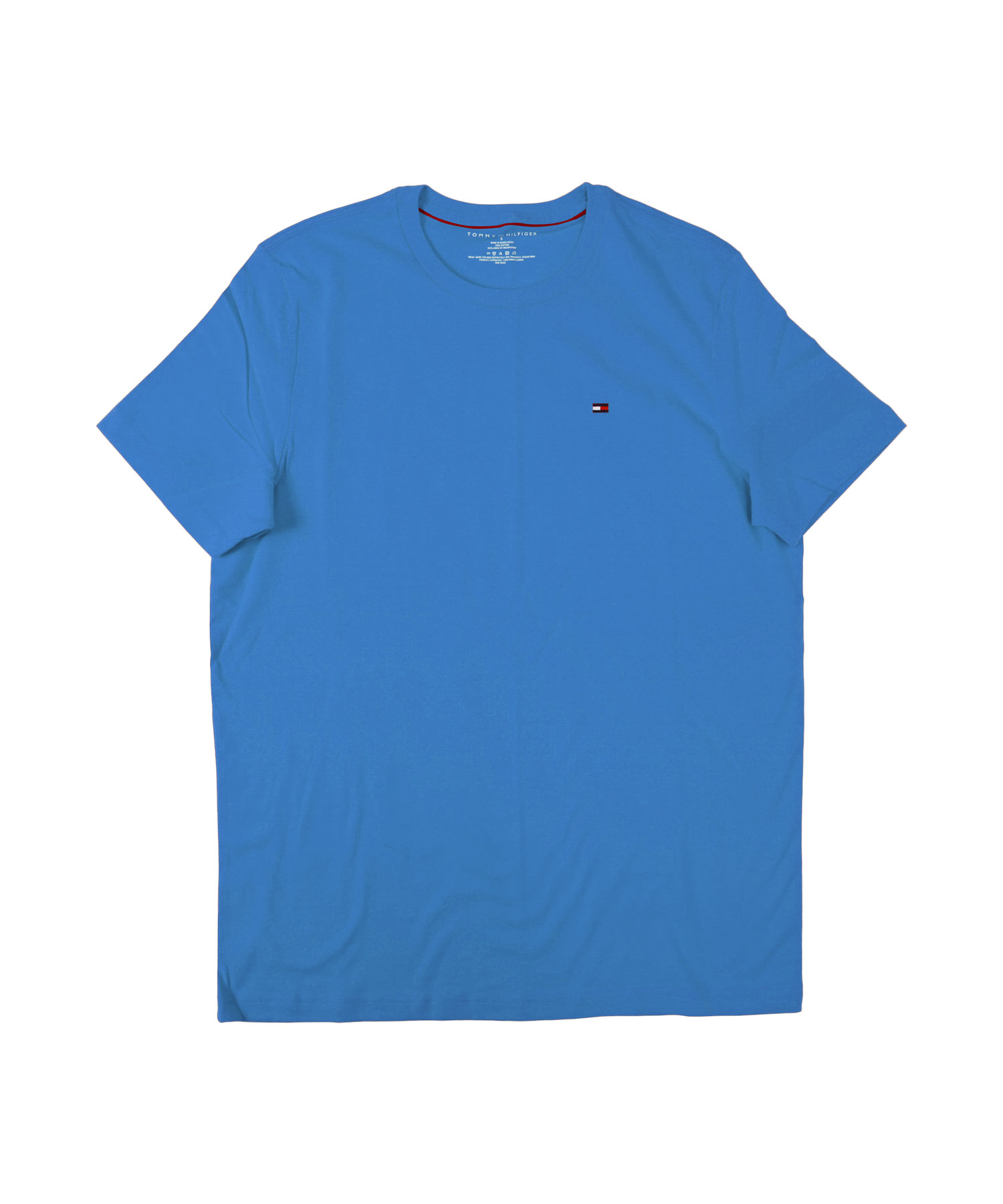 【得価人気】ブルー トミーヒルフィガー Tシャツ 青 XL 綿 TOMMY HILFIGER Tシャツ/カットソー(半袖/袖なし)