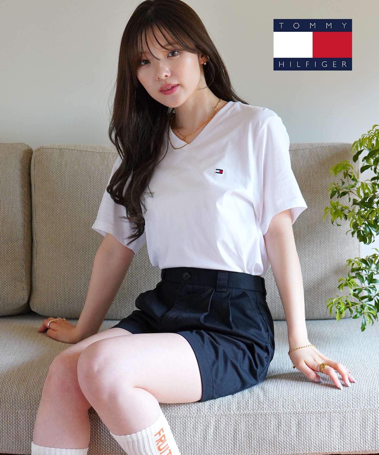 トミー ヒルフィガー Tシャツ メンズ TOMMY HILFIGER Tシャツ レディース インナー 紳士 綿100 男女兼用 ブランド 新生活 プレゼント メール便 | TOMMY HILFIGER | 07