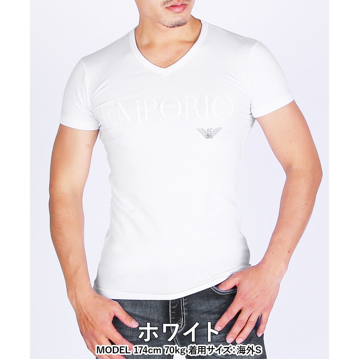 エンポリオ アルマーニ EMPORIO ARMANI メンズ Tシャツ クリスマス 2023 プレゼント ギフト 半袖 かっこいい ロゴ ブランド  高級 ハイブランド