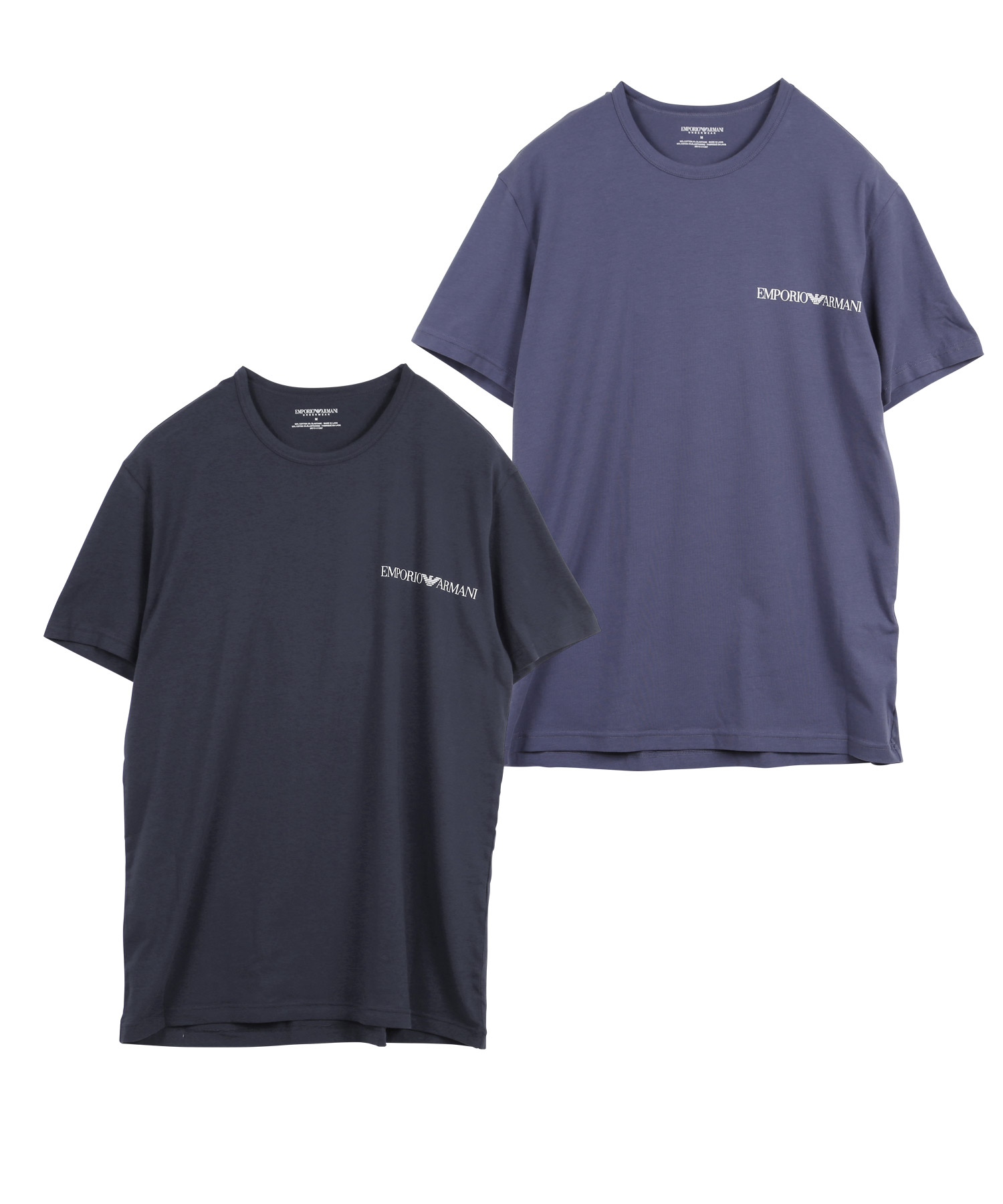 エンポリオアルマーニ Emporio Armani  半袖カットソー Tシャツ サイズ42  ダスティブルー【中古】【美品】 EMPORIO ARMANI - エンポリオアルマーニ Emporio Armani 半袖